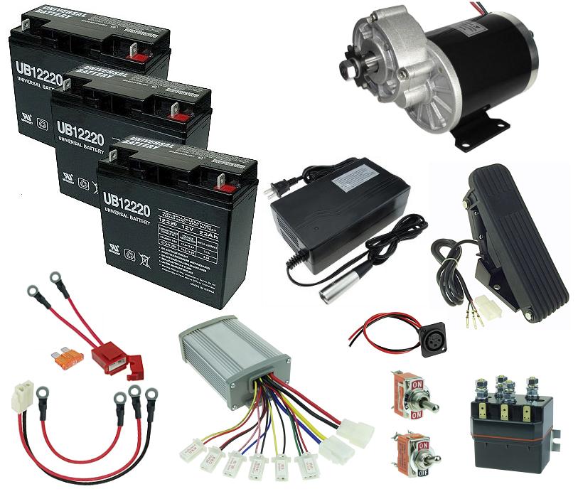 36 Volt 600 Watt Go Kart Power Kit with Reverse 