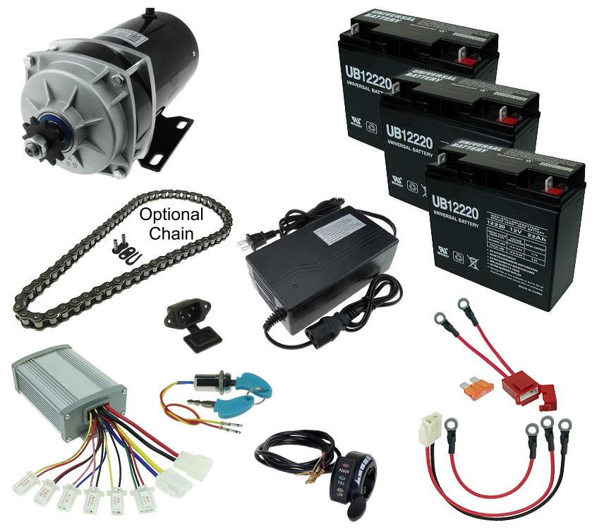 36 Volt 650 Watt Electric Beach Cart Power Kit 