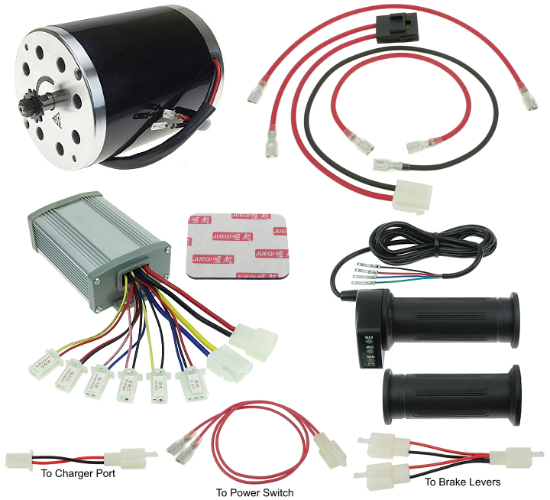 36 Volt 800 Watt Upgrade Kit with Full Length Throttle for Razor MX500, MX650 and SX500 Dirt Bike 