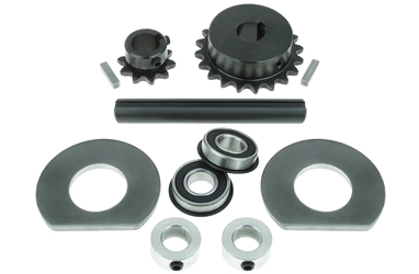 4 Inch Jackshaft Kit with 8 Tooth and 25 Tooth Sprockets for #41 and #420 Chain 