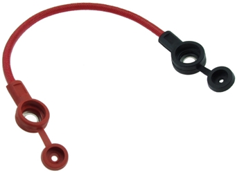 4" Long Electric Scooter and Bike Battery Pack Jumper Cable with 5mm Insulated Ring Terminals 