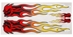 4 Piece Red and Yellow Flame Graphics Sticker Set - GFX-428