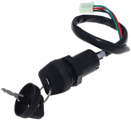 4 Wire 2 Position Key Switch with 2 Keys for ATV or Dirt Bike 