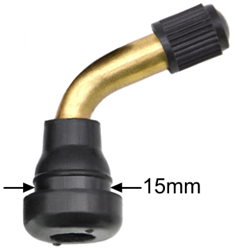 45 Degree Bent Valve Stem with 15mm Seat for Tubeless Tire 