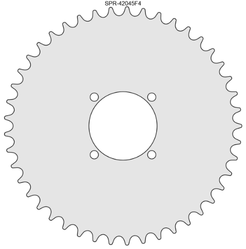 45 Tooth Sprocket for #41 and #420 Chain with F4 Mounting Pattern 