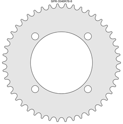 46 Tooth Sprocket for #35 Chain with R76-8 Mounting Pattern 