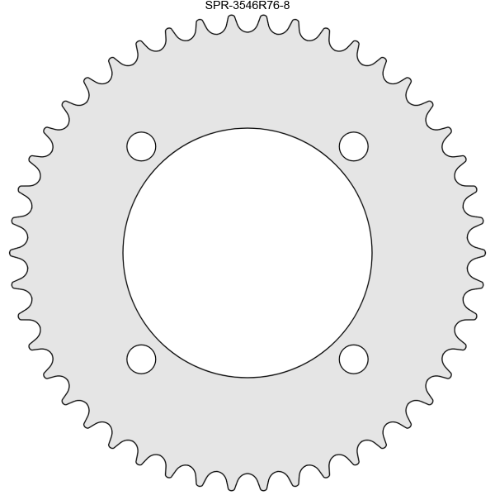 46 Tooth Sprocket for #35 Chain with R76-8 Mounting Pattern 