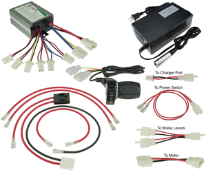 48 Volt 1000 Watt Modification Kit with No Batteries for Razor MX500, MX650 and SX500 Dirt Bike 