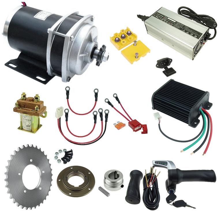48 Volt 1000 Watt Rhoades Car Electric Motor Power Kit 
