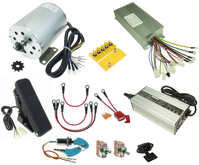 48 Volt 1800 Watt Electric Go Kart Power Kit with Reverse, No Batteries 