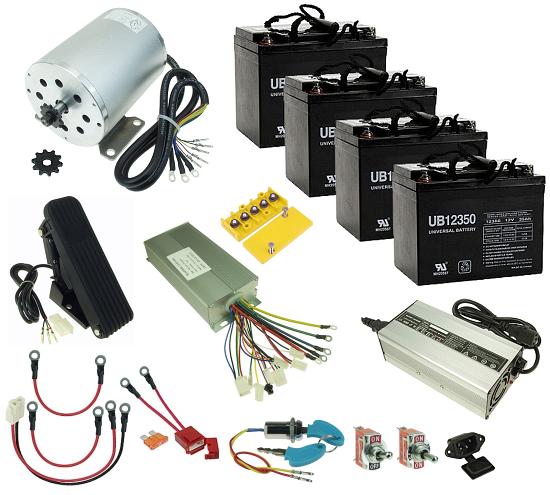 48 Volt 1800 Watt Electric Go Kart Power Kit with Reverse 
