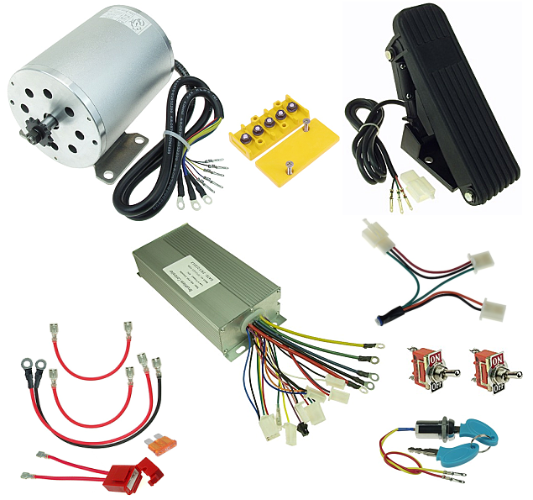48 Volt 1800 Watt Electric Go Kart Power Kit with Trainer Switch 