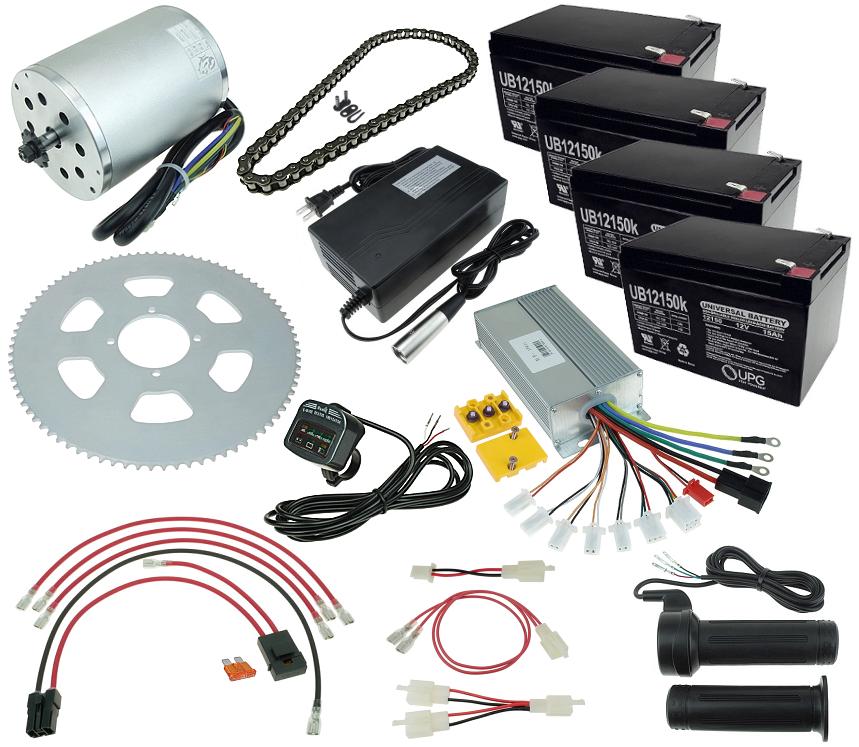 48 Volt 1800 Watt Modification Kit for Razor MX500, MX650 and SX500 ...
