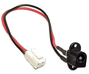 5.5mm x 2.1mm Plastic Coaxial Port with Wires and Connector 