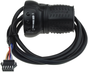 5 Wire Throttle with Battery Level Indicator for eZip, IZIP, Currie, Schwinn, Mongoose, and GT Electric Scooters and Bikes 