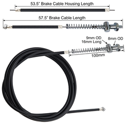 53 Inch Drum Brake Cable, Type B 
