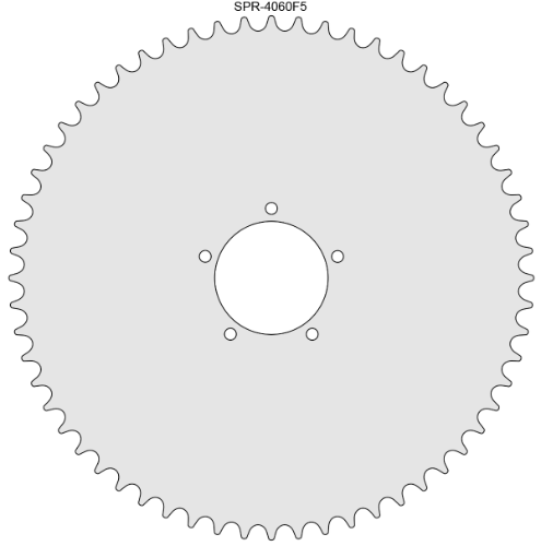 60 Tooth Sprocket for #40 Chain with F5 Mounting Pattern 
