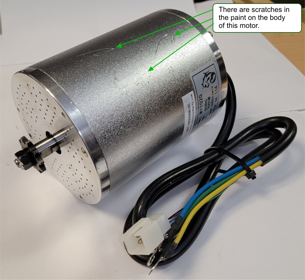60 Volt 2000 Watt Brushless DC Motor with Scratches #MOT-602000BLDC-S1