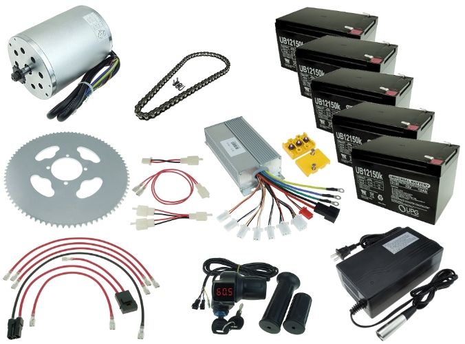 60 Volt 2000 Watt Modification Kit for Razor MX500, MX650 and SX500 Dirt Bike 
