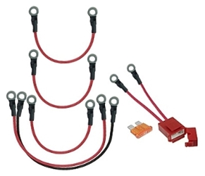 60 Volt Battery Pack Wiring Harness with Fuse Holder and 5mm Ring Terminals 