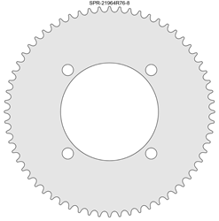 64 Tooth Sprocket for #219 Chain with R76-8 Mounting Pattern 