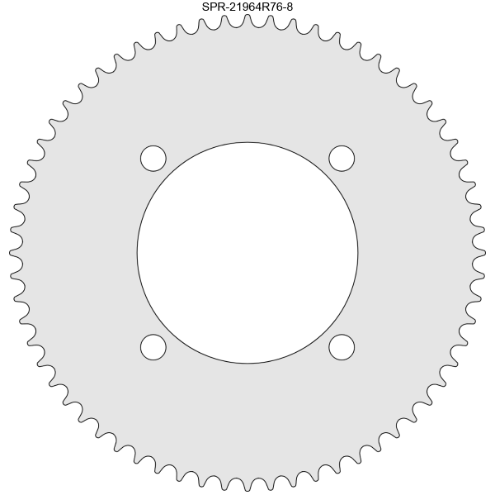 64 Tooth Sprocket for #219 Chain with R76-8 Mounting Pattern 