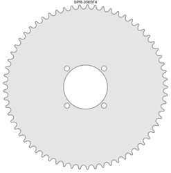 65 Tooth Sprocket for #35 Chain with F4 Mounting Pattern 