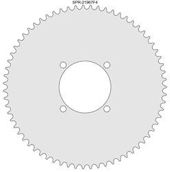 67 Tooth Aluminum Sprocket for #219 Chain with F4 Mounting Pattern 