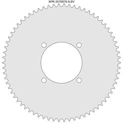 70 Tooth Sprocket for #35 Chain with R76-8 Mounting Pattern 