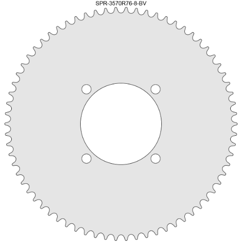 70 Tooth Sprocket for #35 Chain with R76-8 Mounting Pattern 