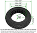 8-1/2x2 Flat-Free Airless Electric Scooter Tire with 134mm ID - TIR-8.5X2FF-134-V1