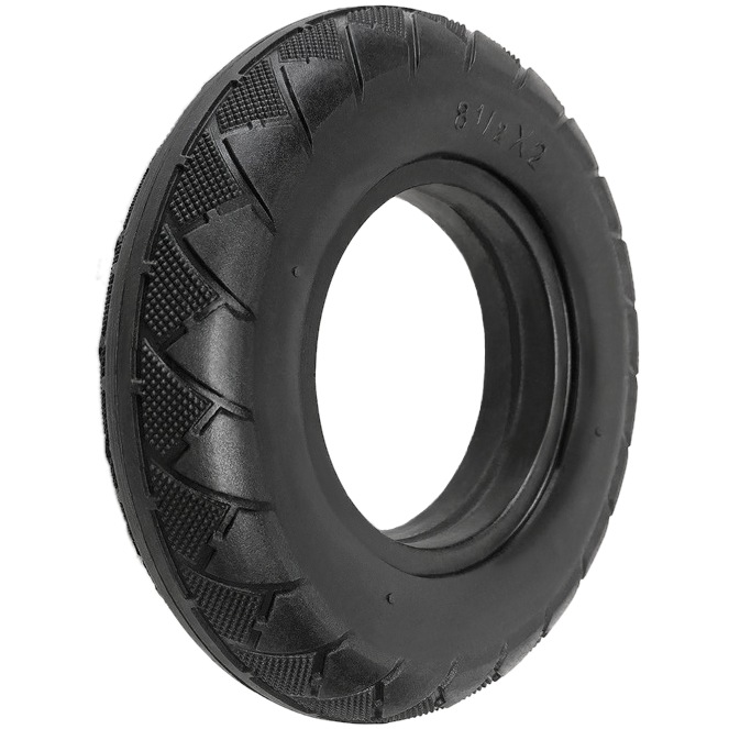 8-1/2x2 Solid Urethane Foam Flat-Free Airless All-Terrain Tread Electric Scooter Tire for Rims with 110mm (4.33") Bead Seat 