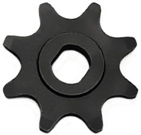 8 Tooth 10mm Dual D-Bore Sprocket for 1/2" x 1/8" Bicycle Chain 