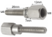 8mm to Long 6mm Mirror Thread Adapter - MIR-280