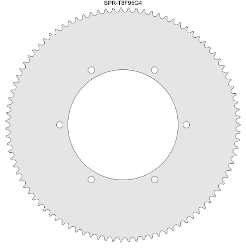 95 Tooth Sprocket for T8F (8mm) Chain with K514 Mounting Pattern 
