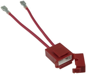 ATO Fuse Holder with 14 Gauge Red Wire and 1/4" Push-On Connectors 
