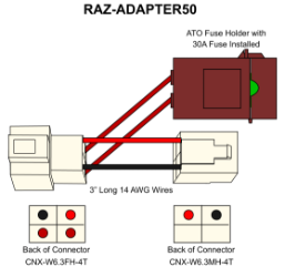 Adapter To Make BAT-RAZ2 Work On Razor Products That Use BAT-RAZ1 