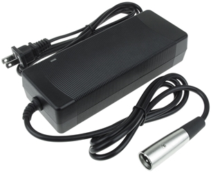 Battery Charger for 60 Volt Li-ion and LiPo Batteries, 67.2V 2A Output, XLR Plug 