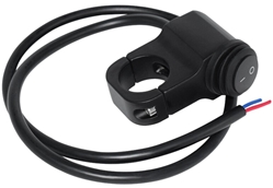 Black Aluminum Handlebar Mount On-Off Switch with 19" Cable 
