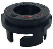 Black Plastic Key Switch Cover Bezel with Small Face 