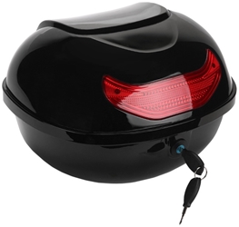 Black Rear Locking Trunk for Electric Scooters, Mopeds, and Bikes 