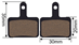 Brake Pad Set for Varla Eagle One Electric Scooter with Zoom HB-875E Hydraulic Brakes - BRK-733P