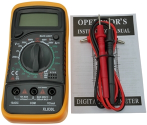 Digital Multimeter with Silicone Soft Cover and Built-In Stand 