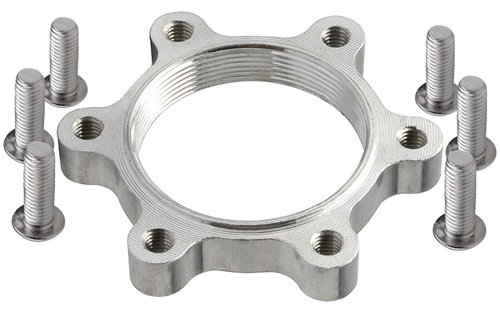 Disc Brake Rotor Adapter with 1.375" x 24 TPI Wheel Hub Threads and 48mm Bolt Circle Diameter 