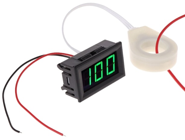 Dual Purpose Ammeter Plus Voltmeter, 100 Amp DC Digital Amp Meter with Isolation Transformer plus 5-120 Volt DC Voltmeter 