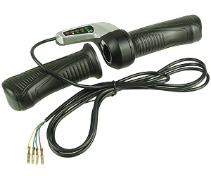 Full Length Wuxing Twist Throttle with 24 Volt Power Meter 