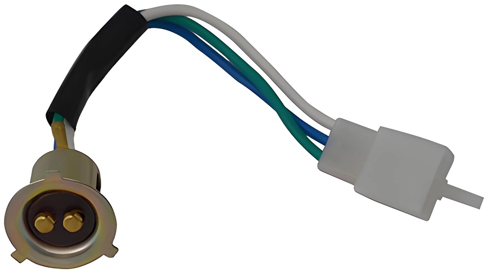 Headlight Bulb Holder with White Connector for Bulbs with 15mm Base 