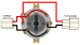 Heavy Duty Motor Reversing Switch with 12 AWG Wires and 6.3mm Connectors - SWT-715-W63C - With 6 Inch Wires