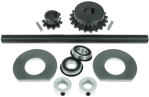 10 Inch Jackshaft Kit with 8 Tooth and 17 Tooth Sprockets for #420 Chain 