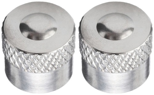 Nickel Plated Knurled Top Valve Stem Cap Set 